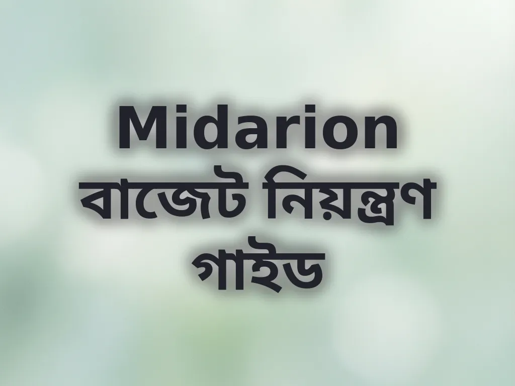 Midarion বাজেট নিয়ন্ত্রণ গাইড